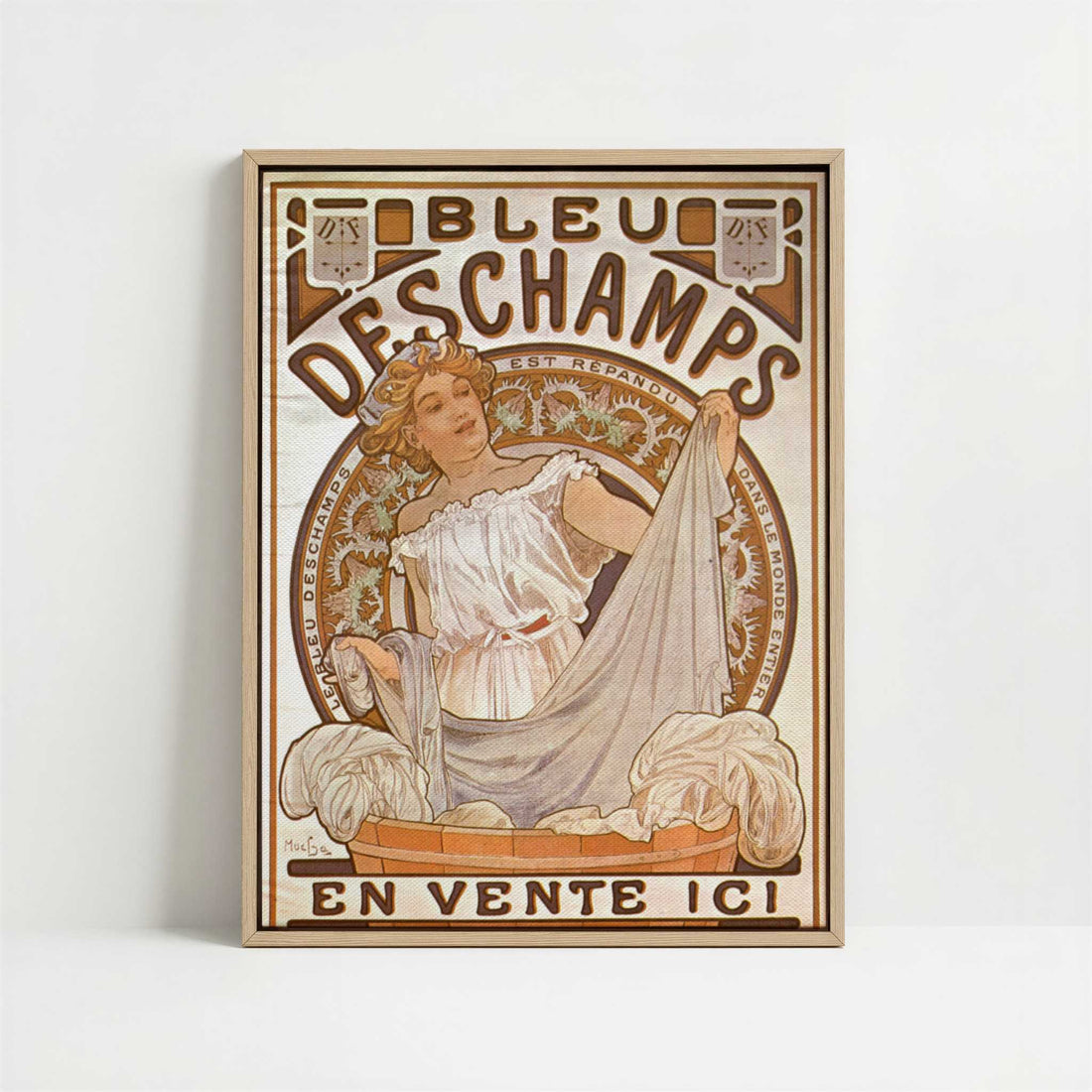Framed Canvas - Framed canvas in oak color frame