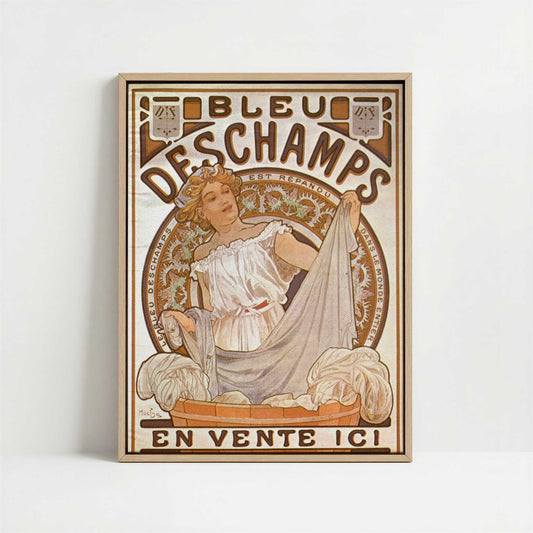 Framed Canvas - Framed canvas in oak color frame
