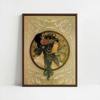 Framed Canvas - Framed canvas in dark wood color frame