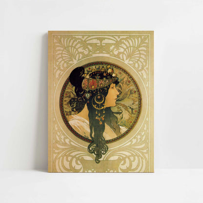 Brunette (1897) by Alphonse Mucha – Art Print - Unframed art print