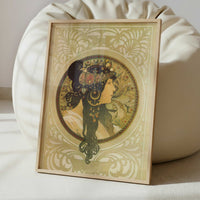 Brunette (1897) by Alphonse Mucha – Art Print - Interior inspiration