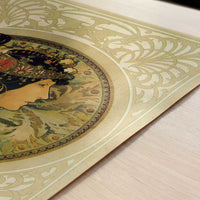 Brunette (1897) by Alphonse Mucha – Art Print - Close-up detail of the art print