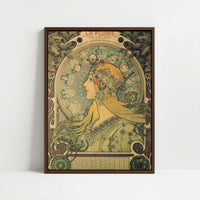 Framed Canvas - Framed canvas in dark wood color frame