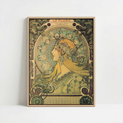 Framed Canvas - Framed canvas in oak color frame