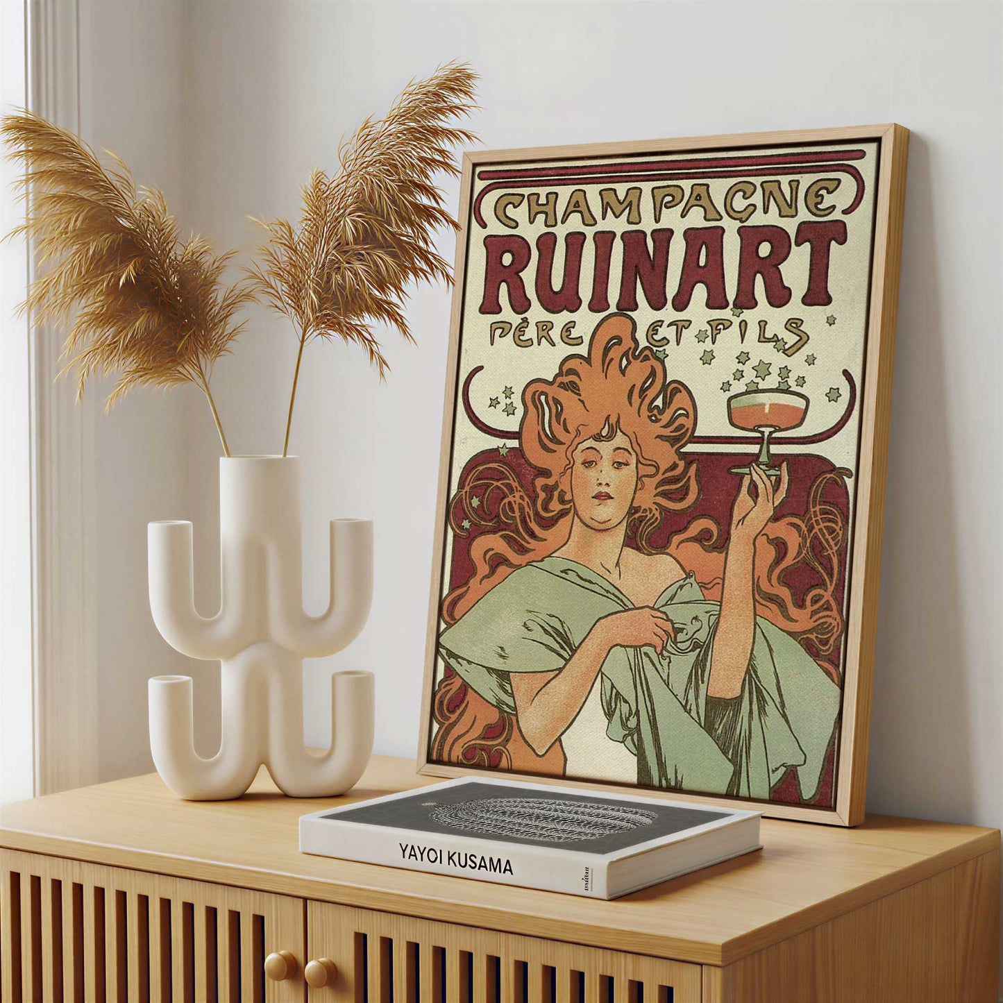 Framed Canvas - Framed canvas in a stylish interior setting