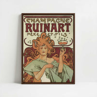 Framed Canvas - Framed canvas in dark wood color frame