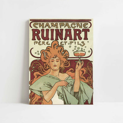 Champagne Ruinart (1896) by Alphonse Mucha – Art Print - Unframed art print