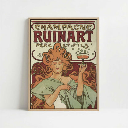 Framed Canvas - Framed canvas in oak color frame