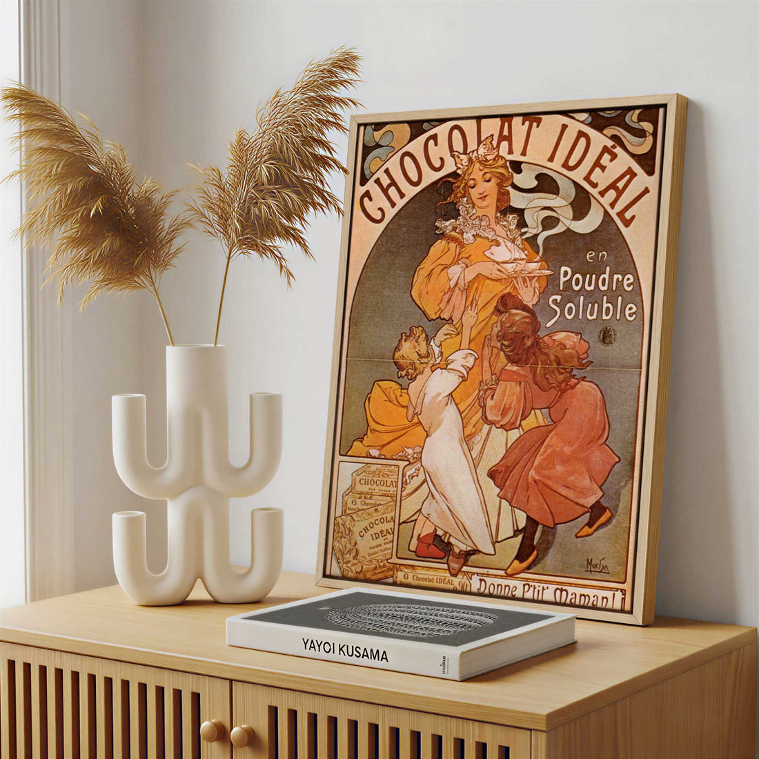 Framed Canvas - Framed canvas in a stylish interior setting