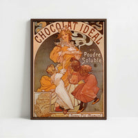 Framed Canvas - Framed canvas in dark wood color frame