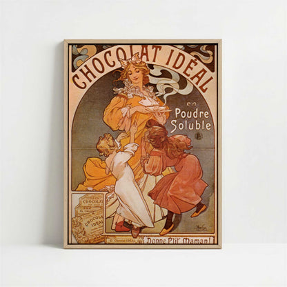 Framed Canvas - Framed canvas in oak color frame