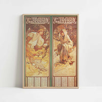 Chocolat Masson Mexicain 1 (1897) by Alphonse Mucha – Art Print - Art print in oak frame