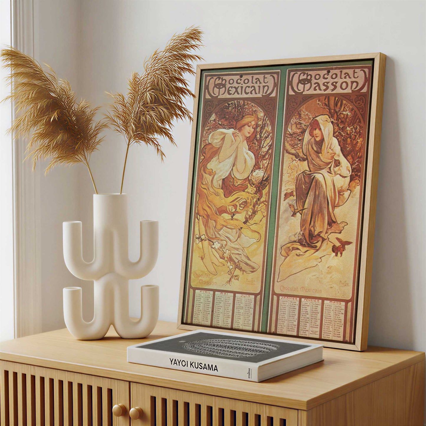 Framed Canvas - Framed canvas in a stylish interior setting