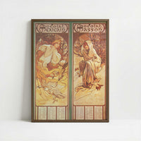 Chocolat Masson Mexicain 1 (1897) by Alphonse Mucha – Art Print - Art print in dark wood frame