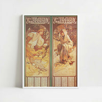 Chocolat Masson Mexicain 1 (1897) by Alphonse Mucha – Art Print - Art print in white frame