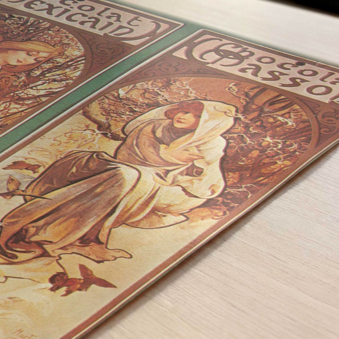 Chocolat Masson Mexicain 1 (1897) by Alphonse Mucha – Art Print - Close-up detail of the art print