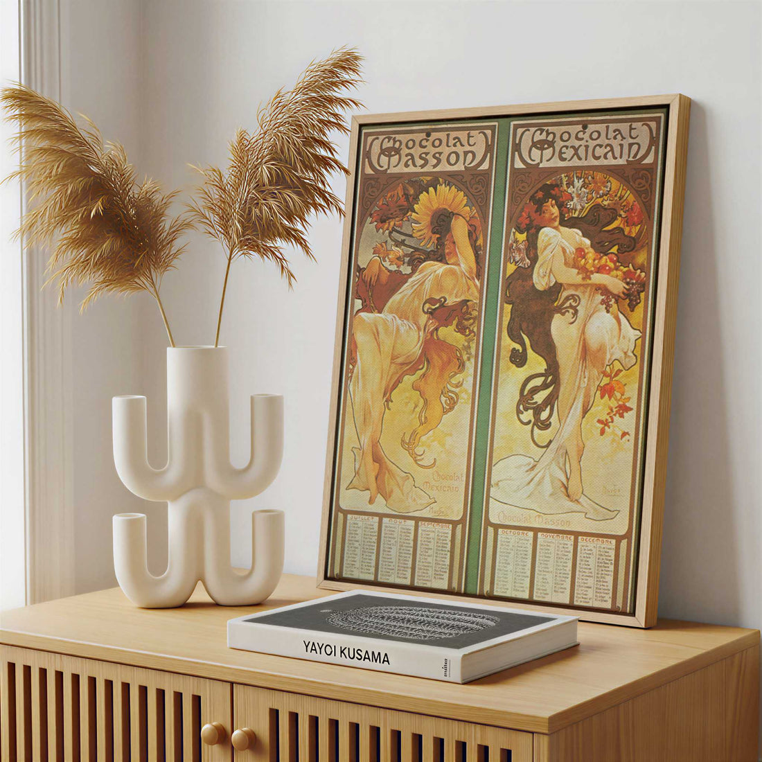 Framed Canvas - Framed canvas in a stylish interior setting