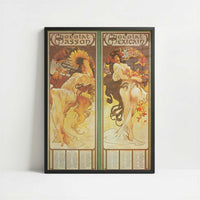 Chocolat Masson Mexicain 2 (1897) by Alphonse Mucha – Art Print - Art print in black frame