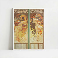 Chocolat Masson Mexicain 2 (1897) by Alphonse Mucha – Art Print - Art print in white frame