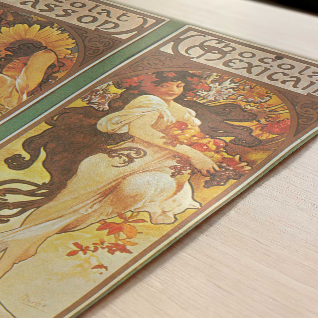 Chocolat Masson Mexicain 2 (1897) by Alphonse Mucha – Art Print - Close-up detail of the art print