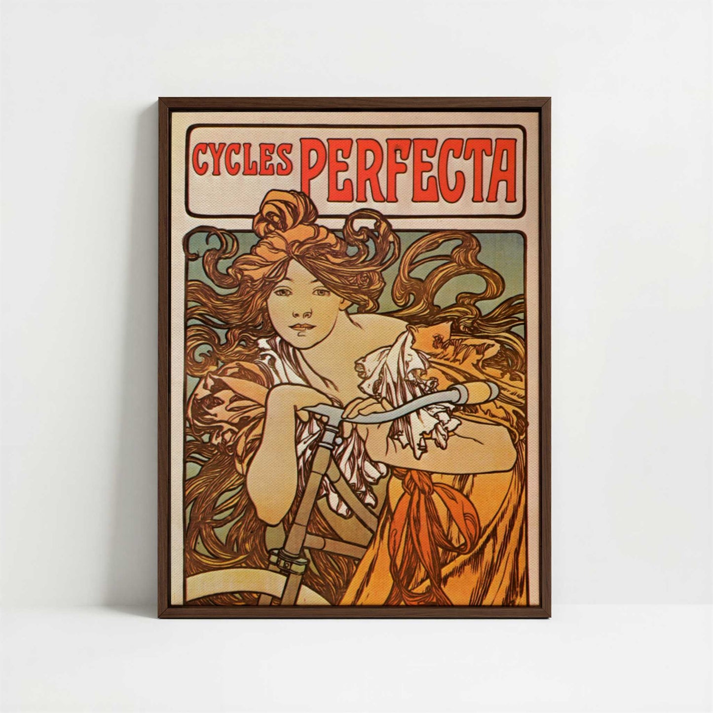 Framed Canvas - Framed canvas in dark wood color frame
