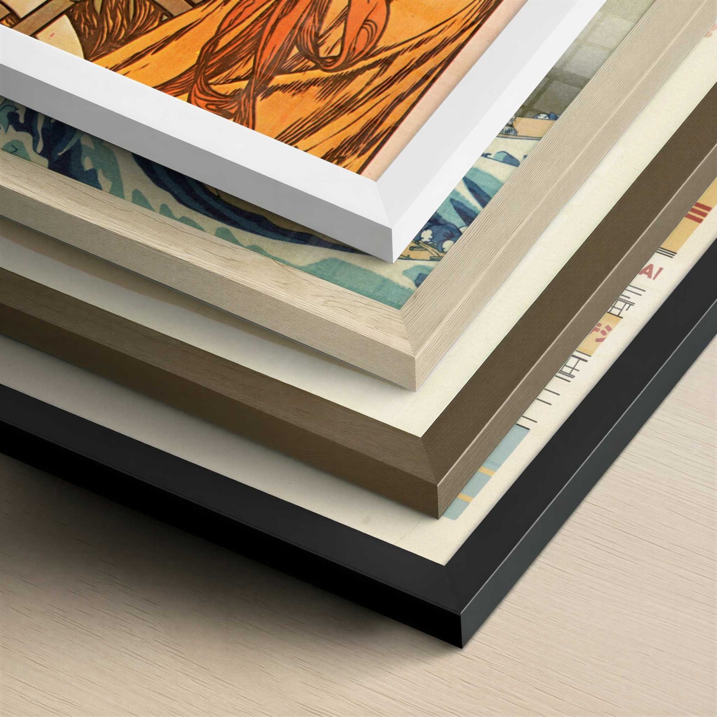 Cycles Perfecta (1897) by Alphonse Mucha – Art Print - Close-up detail of the different frames