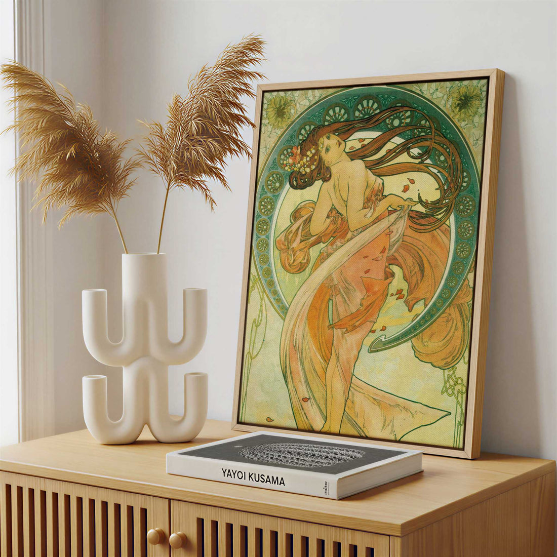 Framed Canvas - Framed canvas in a stylish interior setting