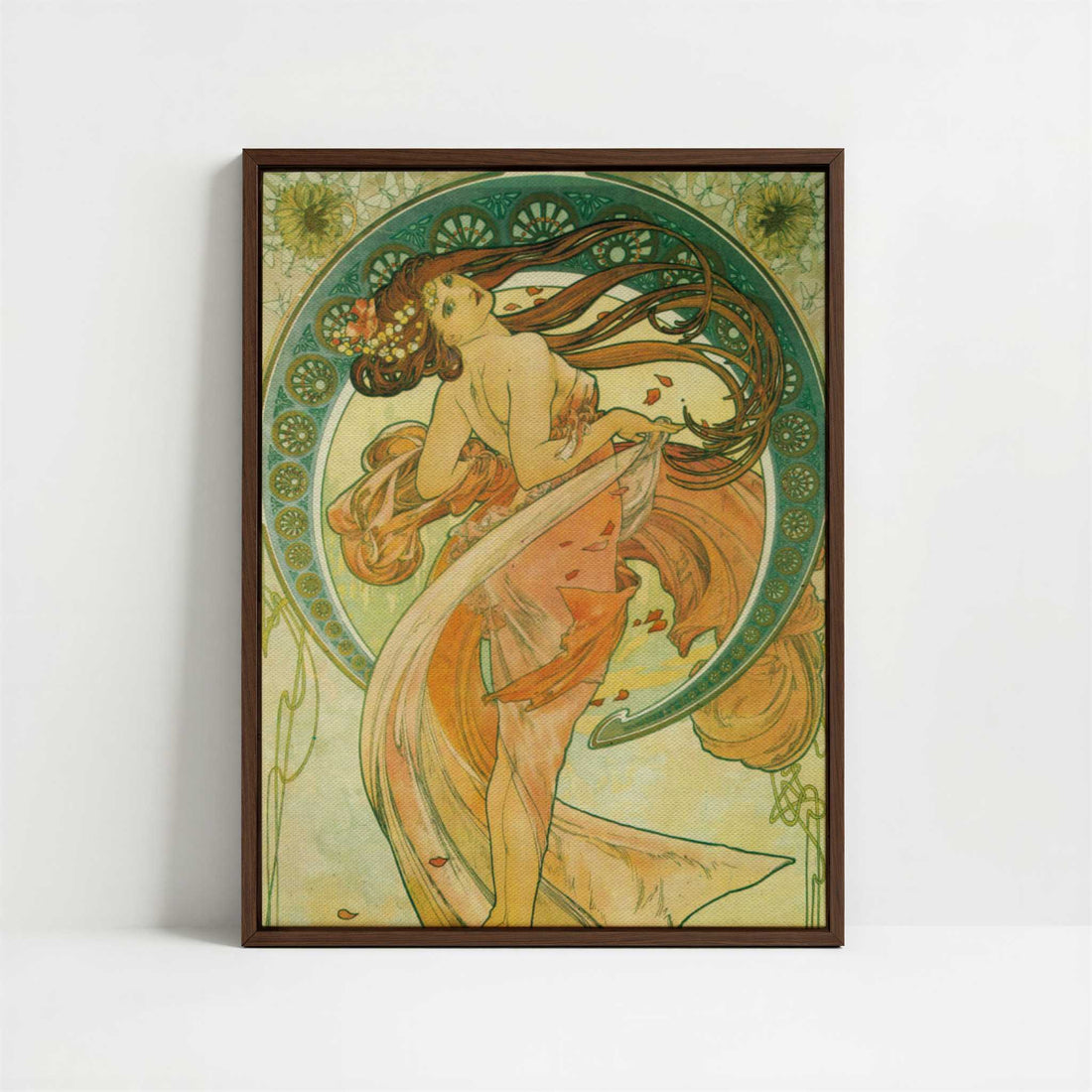 Framed Canvas - Framed canvas in dark wood color frame