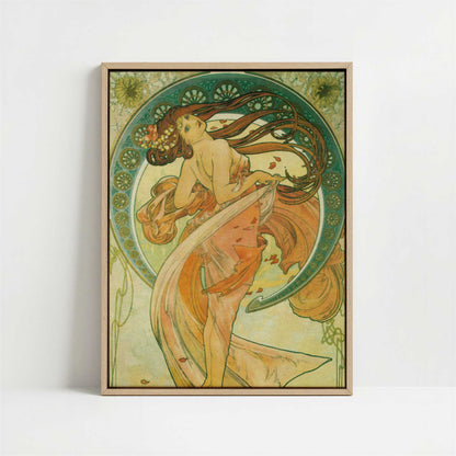 Framed Canvas - Framed canvas in oak color frame