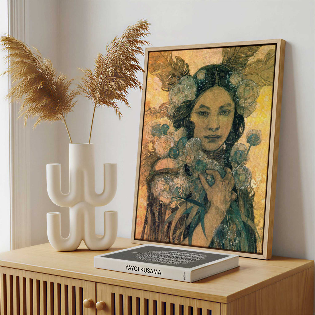 Framed Canvas - Framed canvas in a stylish interior setting