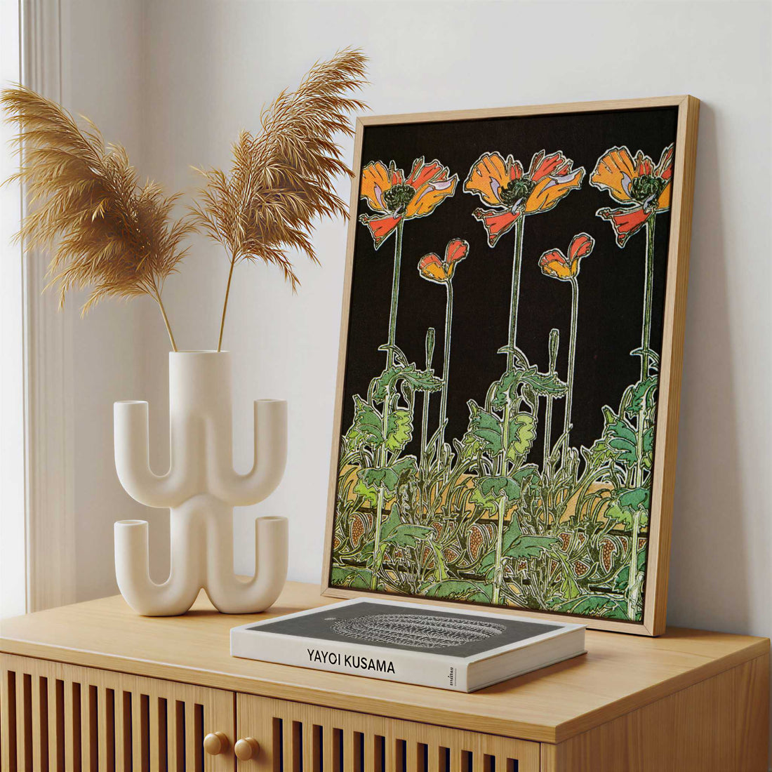 Framed Canvas - Framed canvas in a stylish interior setting
