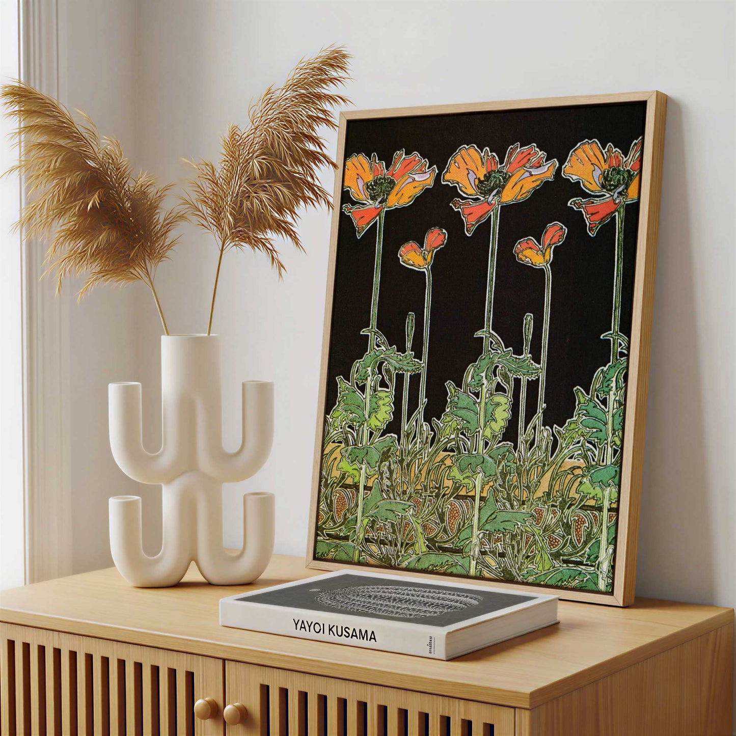 Framed Canvas - Framed canvas in a stylish interior setting