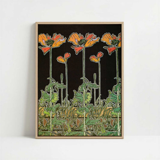Framed Canvas - Framed canvas in oak color frame