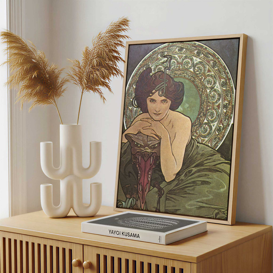 Framed Canvas - Framed canvas in a stylish interior setting