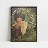 Framed Canvas - Framed canvas in dark wood color frame
