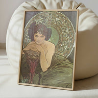 Emerald (1900) by Alphonse Mucha – Art Print - Interior inspiration