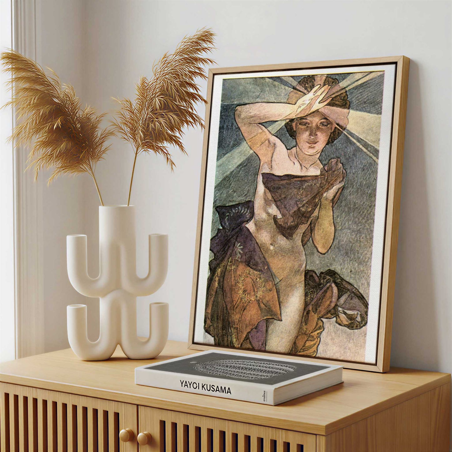 Framed Canvas - Framed canvas in a stylish interior setting