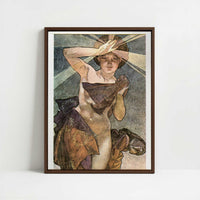 Framed Canvas - Framed canvas in dark wood color frame