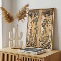 Framed Canvas - Framed canvas in a stylish interior setting