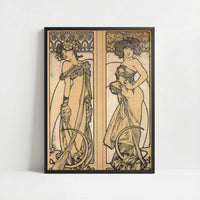 Figures Decoratives (1905) by Alphonse Mucha – Art Print - Art print in black frame