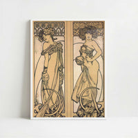 Figures Decoratives (1905) by Alphonse Mucha – Art Print - Art print in white frame