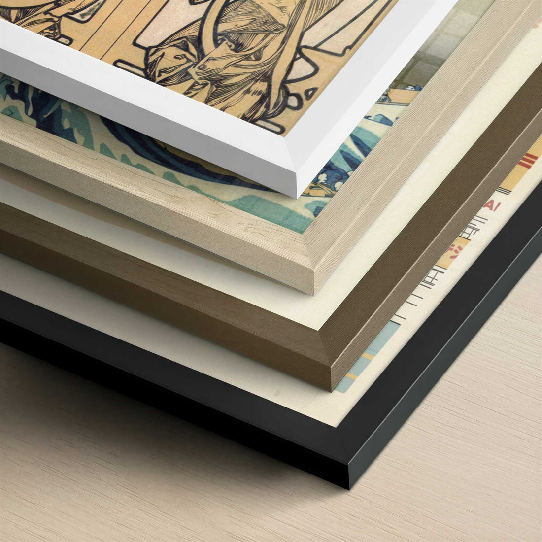 Figures Decoratives (1905) by Alphonse Mucha – Art Print - Close-up detail of the different frames