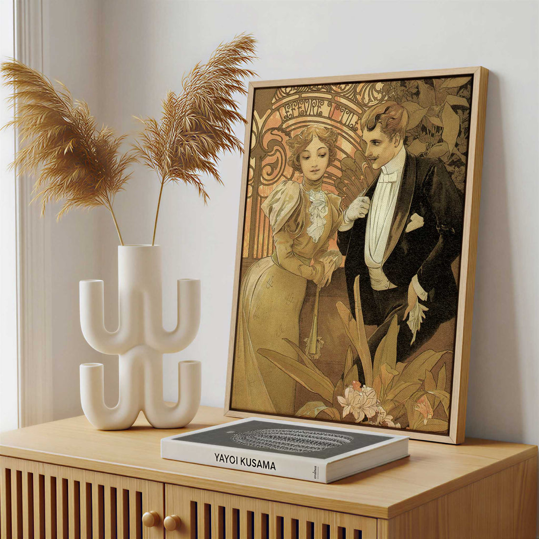Framed Canvas - Framed canvas in a stylish interior setting