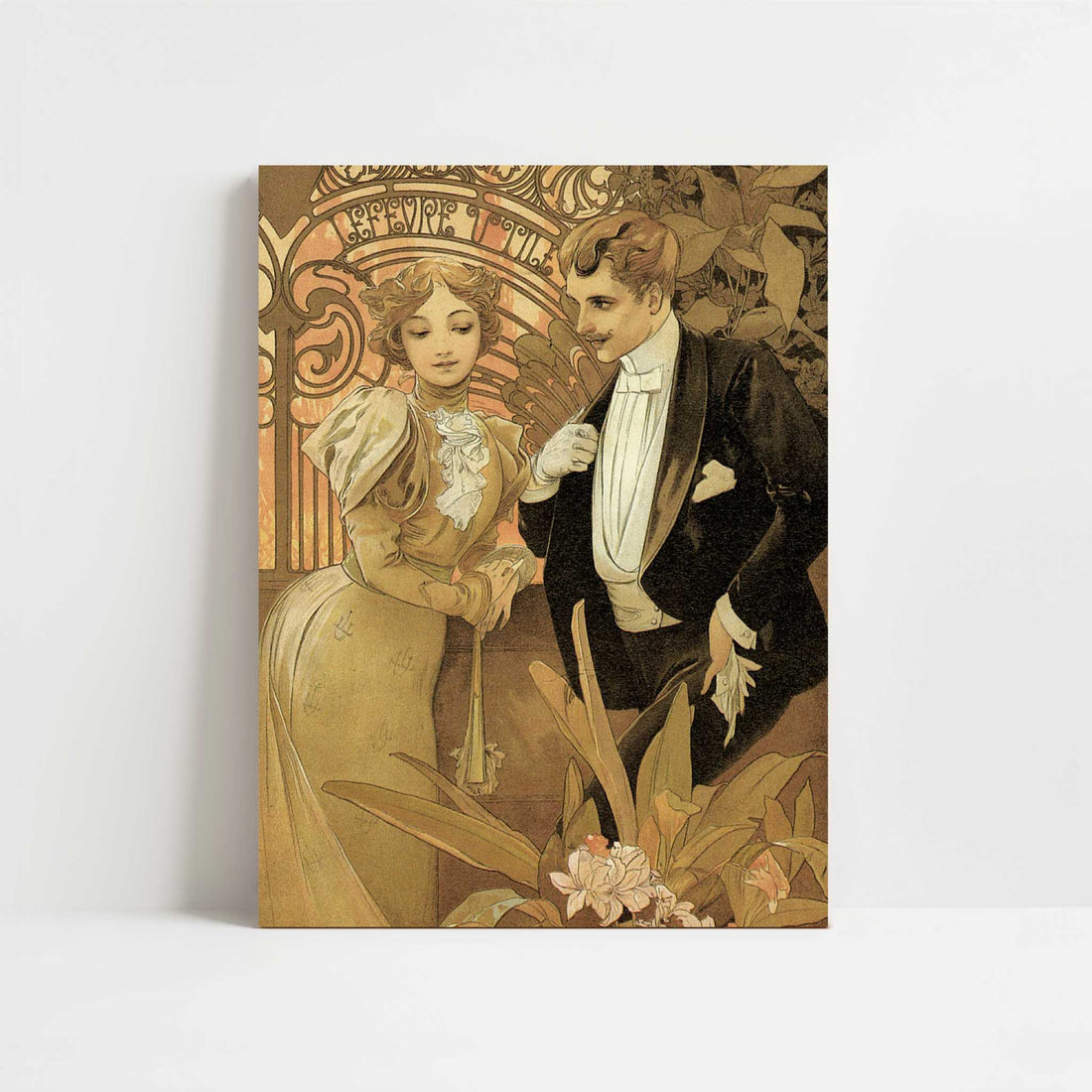 Flirt Biscuits (1899) by Alphonse Mucha – Art Print - Unframed art print