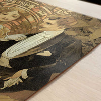 Flirt Biscuits (1899) by Alphonse Mucha – Art Print - Close-up detail of the art print