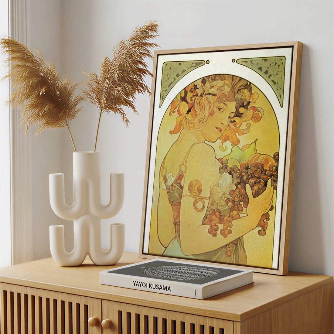 Framed Canvas - Framed canvas in a stylish interior setting