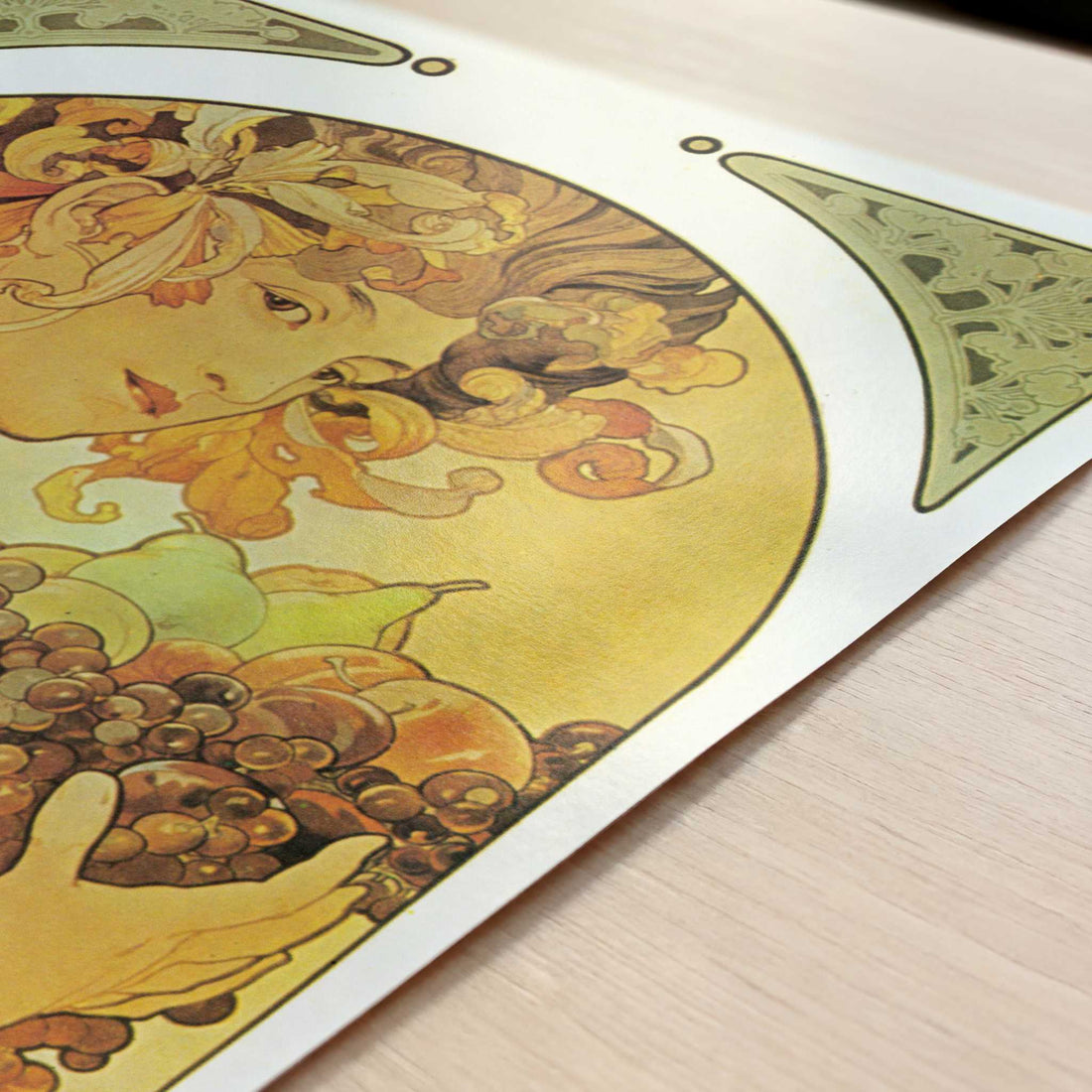 Fruit (1897) by Alphonse Mucha – Art Print - Close-up detail of the art print