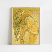 Gismonda (1894) by Alphonse Mucha – Art Print - Art print in oak frame