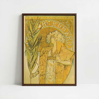 Framed Canvas - Framed canvas in dark wood color frame