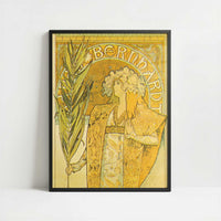 Gismonda (1894) by Alphonse Mucha – Art Print - Art print in black frame